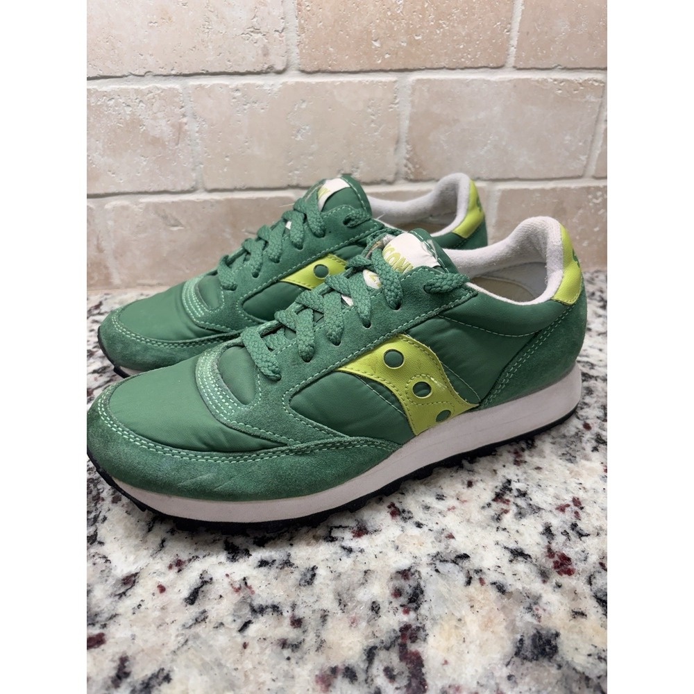 Saucony Womens Jazz 1044-143 Green Retro Running Shoes Sneakers Size US 7 RARE